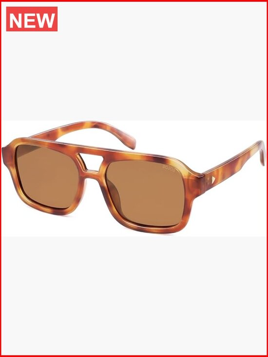 Polarized Square Aviator Sunglasses for Men Women Trendy Retro Shades main image 7